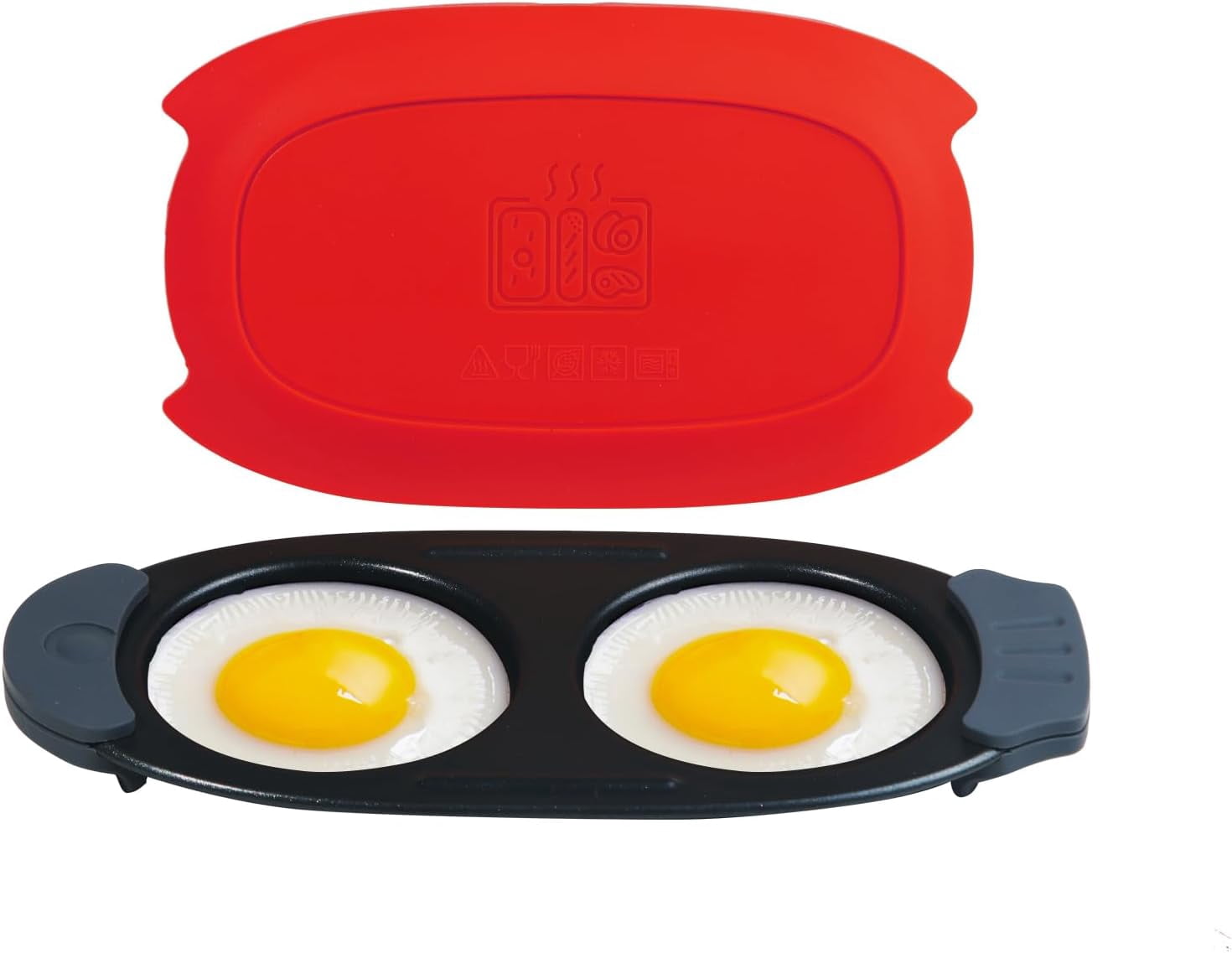 Microwave Egg Poacher & Bacon Cooker Set - 90-Second Breakfast Maker for Dorms, Travel, Small Kitchens