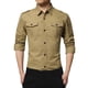 thumbnail image 1 of Ceisia Men's Winter Gift Casual Fashion Checkered Patchwork Long-Sleeve Button-Up Turndown Collar Outwear Jacket - Soft Breat hable Polyester Top, 1 of 9