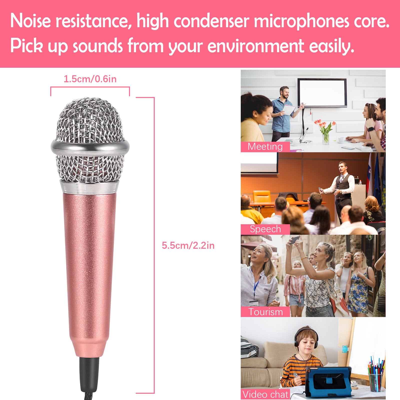 ROBOT-GXG 3.5mm Stereo Studio Portable Mini Speech Mic Audio