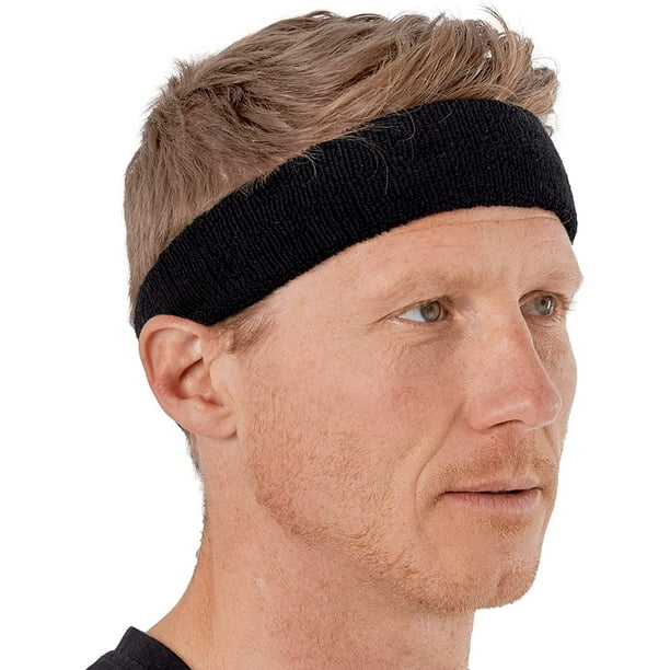 Men's Sport Elastic Headbands Thick Non-Slip Sweatband Hairband Running  Yogo SPA Breathability Hair Hoop Hair Accessories