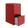 thumbnail image 5 of Home Square Set of 2 3 Drawer Metal Organizer File Cabinet Red, 5 of 6