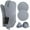 Gray, variant on 6pcs Oven Mitts and Pot Holders Sets for Kitchen, Extra Long Silicone Oven Gloves High Heat Resistant 500 Degrees Non-Slip Potholders Hot Pads for Baking Cooking, Grey