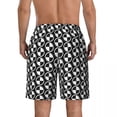 thumbnail image 5 of Swimsuits Checker Two T Board Shorts Summer Black White Retro Mod Hawaii Beach Shorts Man Surfing Quick Dry Beach Trunks, 5 of 5