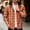 Orange, variant on Men's Flannel Hooded Shirt Jacket, Casual Button Down Plaid Shirts, Long Sleeve Stylish Hoodie with Chest Pocket Red