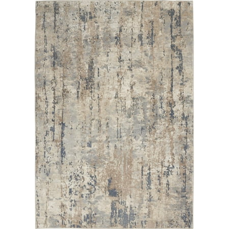 Nourison Quarry 6  x 9  Area Rug With Beige And Grey Finish 099446030139