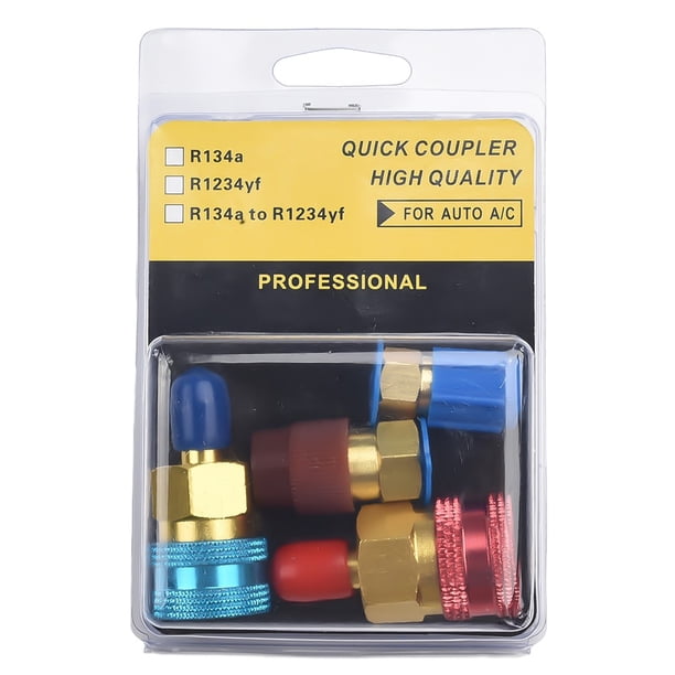 Adaptateur Raccord Climatisation Voiture R1234YF Vers R134A - Coupleur Rapide Côté Bas Premium