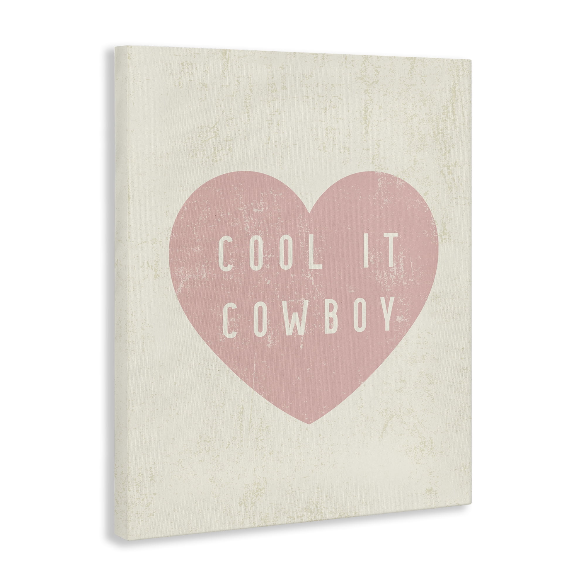 Stupell Industries Cool It Cowboy Heart Text & Numbers Painting Wrapped Canvas Art Print Wall Art, 30 x 40