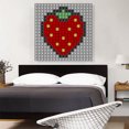 thumbnail image 2 of ARTCANVAS Red Strawberry Fruit Emoticon Jewel Pixel Canvas Art Print - Size: 36" x 36" (1.50" Deep), 2 of 9