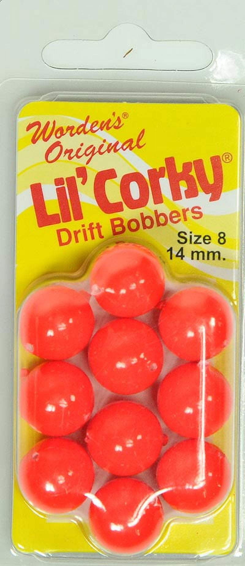 Yakima Bait Worden's Lil' Corky 1/2" Drift Bobbers, Rocket Red, Size 8, 10 Count, 652 RR