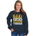 thumbnail image 4 of God Over All Things GOAT Christian Sweatshirt for Men or Women Brisco Brands S, 4 of 6