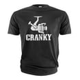 thumbnail image 3 of Men's Funny Fishing T-shirt Cranky fishing reel cranky funny papa dad grandpa Father's day Gift tee (4X-Large Navy Blue), 3 of 7