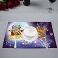 thumbnail image 3 of EREHome Set de 4 Sets de Table Père Noël de Noël avec Support 12x18 Pouces, 3 of 5
