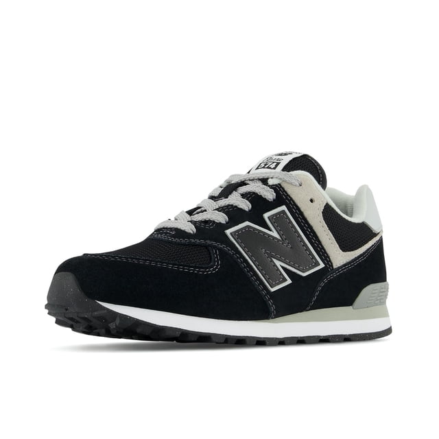 Zapatillas New Balance Kids 574 V1 Racing con Cordones Negro Blanco 6.5W