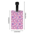 thumbnail image 4 of Luggage Tags for Suitcases, pink Skull blue flower Leather Bag Luggage Tags ID Label Tags Privacy Protection Travel Bag Labels, 4 of 6