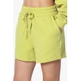 thumbnail image 6 of TheMogan Women's S~3X Cotton Terry Long Sleeve Oversized Top & Drawstring Shorts SET, 6 of 7