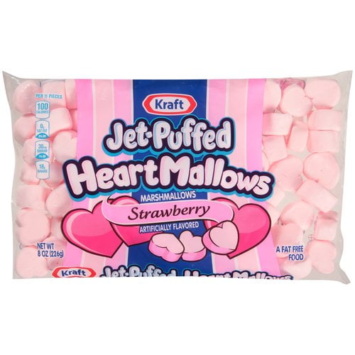 Kraft JetPuffed Heartmallows Strawberry Marshmallows, 8 Oz Walmart