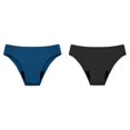 thumbnail image 1 of (2-Pack) Rinsvye Women's Menstrual Physiological Swimming Underwear Plus Size 4X Trunks Leak Proof 4 Layer Menstrual Underwear High Flow Mesh Underwear Fast Water Absorption Underwear Oversized Unde, 1 of 4