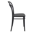 thumbnail image 4 of Luxury Commercial Living 33.5" Black Patio Armless Stackable Dining Chair, 4 of 9
