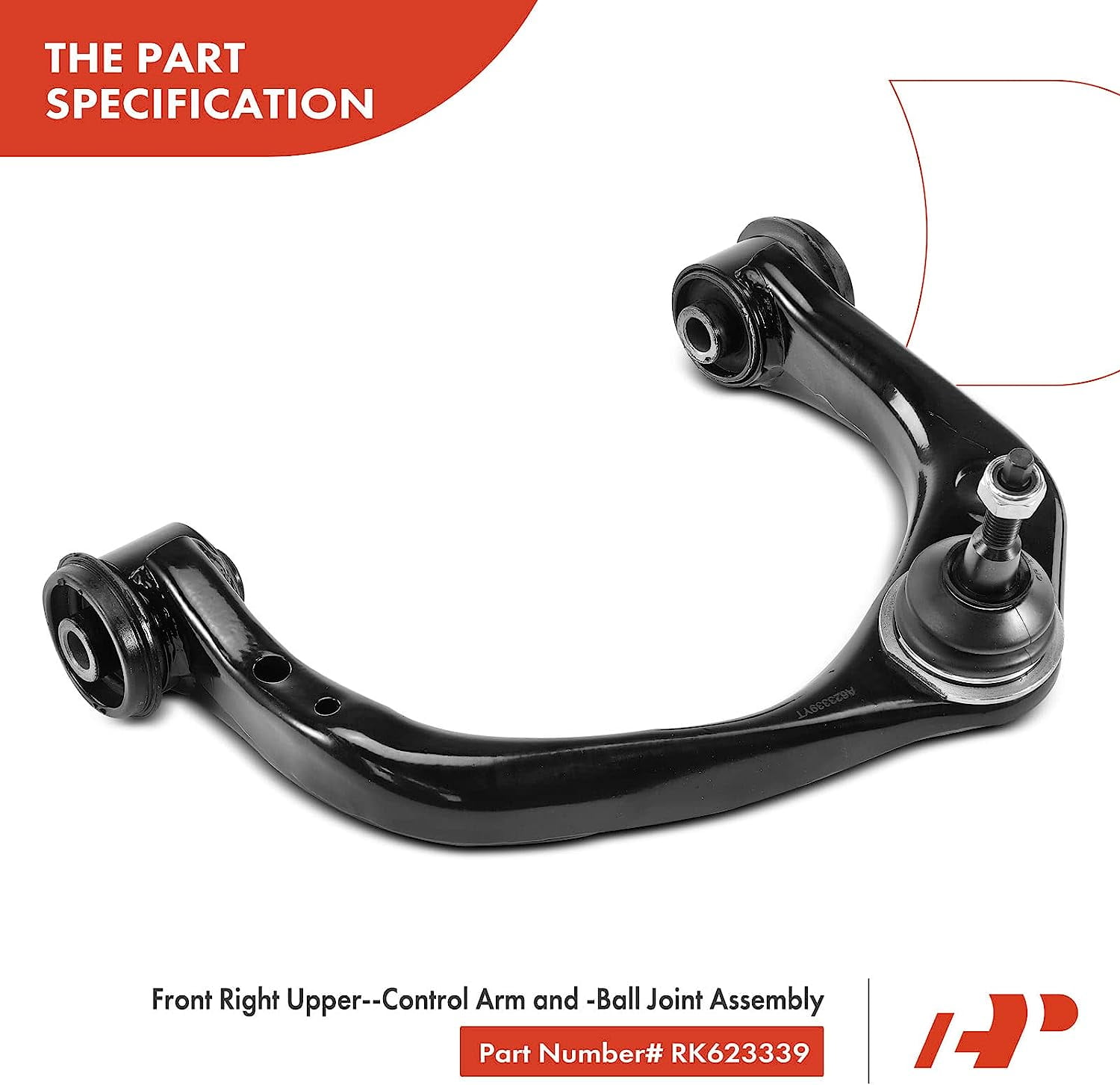 A-Premium Front Right Upper Control Arm with Ball Joint Compatible with Ford F-150 F150 2015-2020 Expedition Lincoln Navigator 2018-2021 Replace# JL1Z3084A, FL3Z3084B