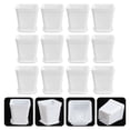 thumbnail image 2 of 12 macetas cuadradas de plástico para flores, mini macetas decorativas, macetas creativas para suculentas, organizador floral para vivero, suministros de jardín con bandejas (blanco), 2 of 5