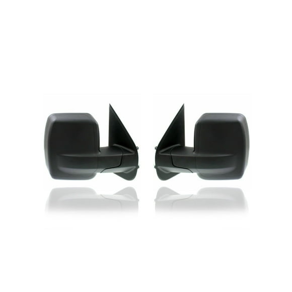 Door Mirror - Compatible/Replacement for '12-21 Nissan NV2500/3500 HD Standard S/S-High Roof - Powered, Non-Heated, Black Textured - Pair, Left Driver + Right Passenger Set - 963011PA7E, 963021PA7E