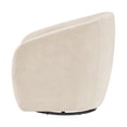 thumbnail image 2 of NPD Furniture Regina Velvet Swivel Accent Arm Chair in Dainty Cream, 2 of 12