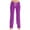 Purple, variant on Timegard Pants for Women Plus Size Elastic Waist Lounge Pants Comfy Straight Leg Trousers Solid Color