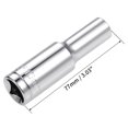 thumbnail image 2 of Unique Bargains 1/2-Inch Drive 6 Point Deep Sockets 10mm Metric Cr-V Steel, 2 of 3