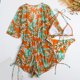 thumbnail image 3 of Gibobby Conjunto de Traje de Baño para Mujer Bikini de talle para mujer Lindo deportivo Push Up Traje de baño Volantes Falda de baño Trajes de baño de 3 (Naranja,M), 3 of 5