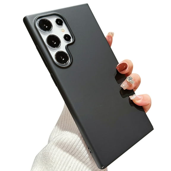 Dteck for Samsung Galaxy S24 Ultra Case, Anti-Fingerprints Hard Back Non-Slip Slim Protective Phone Case for Samsung Galaxy S24 Ultra 6.8 Inch,Black