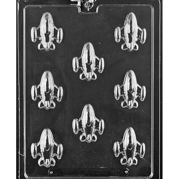 Grandmama's Goodies K160 Bite Size Rocket Spaceship Chocolate Candy Soap Mold with Exclusive Molding Instructions