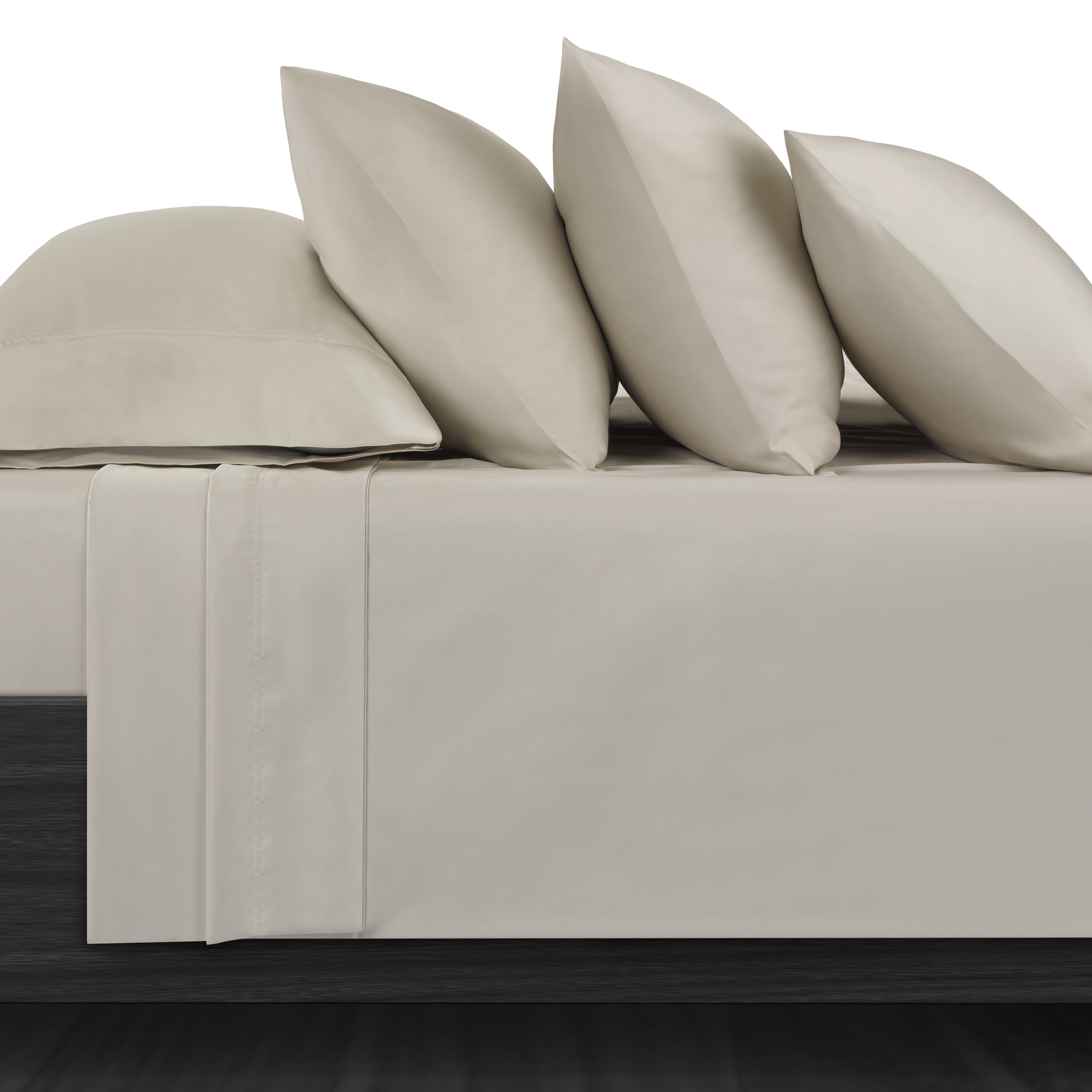 Serta 6-Piece 800 Thread Count Beige Cotton Rich Adult Bed Sheet Set, King - Deep Pocket