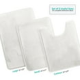 thumbnail image 5 of Nestl Set of 3 Absorbent Memory Foam Bath Mat Set Bathroom Rugs, White , Large 20"x32", Small 17"x24", Contour 24"x20", 5 of 7