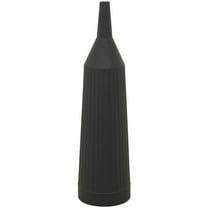 The Novogratz 30" Grooved Black Metal Vase