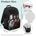 thumbnail image 7 of KUIFORTI Horse Print Kids School Backpack Large Capacity with Multiple Organizer Pockets for Boys Suitable for Elementary Middle School Use Back to School Supplies Gifts, 7 of 7