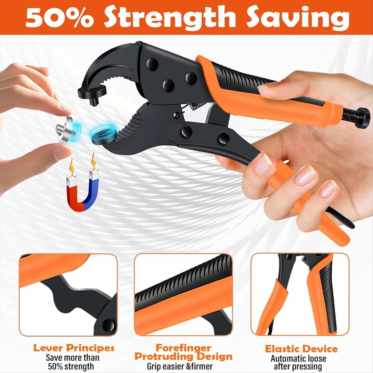 Snap Kit Fastener Tools: Adjustable Snap Pliers for Fabric Boat Cover Canvas Repair Kit, Marine Snaps Stainless Steel C
