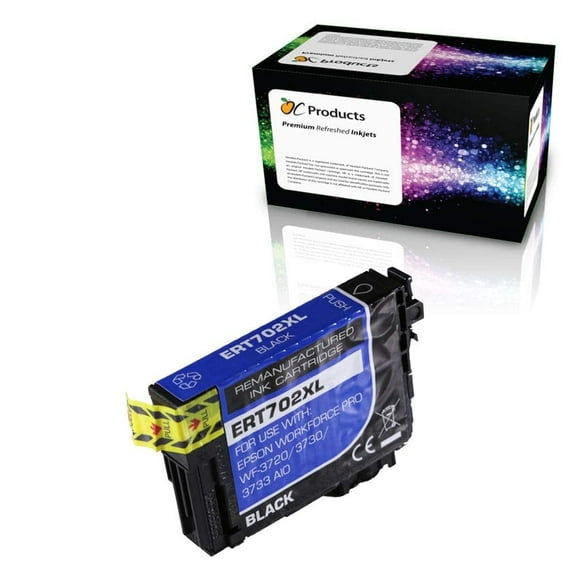 Compatible Ink Cartridge Replacement for Epson 702 702XL for WF-3720 WF-3730 WF-3733 (Black)