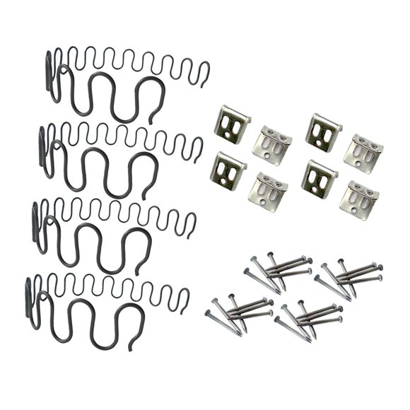 Kit de reparación de muelles de sofá de 4 piezas, accesorios de reparación DIY con clips, muelles de tapicería Longitud 40CM