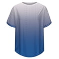 thumbnail image 4 of Plebaso Hauts d'Été pour Femmes T-Shirts à Œillets Mode Décontracté Manches Courtes Blouses Amples Dégradées, 4 of 7