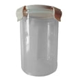 thumbnail image 2 of Toystoory Fenkicyen Hebilla PP Contenedor de alimentos sellado Cereal transparente Tarro de almacenamiento Titulares Cocina Condimentos Organizadores de utensilios de cocina rosado 11*9.5*14.5 cm Toystoory  JJ18045-08, 2 of 3