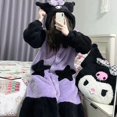 thumbnail image 3 of Pijamas Kawaii Sanrio Kuromi Cinnamoroll My Melody para mujer, ropa de dormir de felpa, bata con capucha, lindo camisón largo de felpa, regalo, 3 of 4