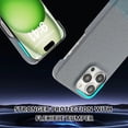 thumbnail image 2 of PU Leather Phone Case for iPhone 14 Pro Max, Slim Classic Business Hard PC Non-Slip Grip Phone Cover Military Grade Drop Protective Shockproof Women Men Case for iPhone 14 Pro Max, Cyan, 2 of 8