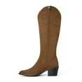 thumbnail image 2 of DREAM PAIRS Women's Riding Cowgirl Western Fall Pointed Toe Knee High Boots, 2 of 7