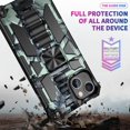 thumbnail image 5 of Camouflage Magnetic Kickstand Case for Apple iPhone 14 Plus, Military Grade Heavy Duty Shockproof Protection Army Camo Phone Cover Case for iPhone 14 Plus MC Mint Green, 5 of 13