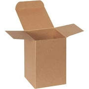 4" x 4" x 6" Kraft Reverse Tuck Folding Cartons - 250 Per Case