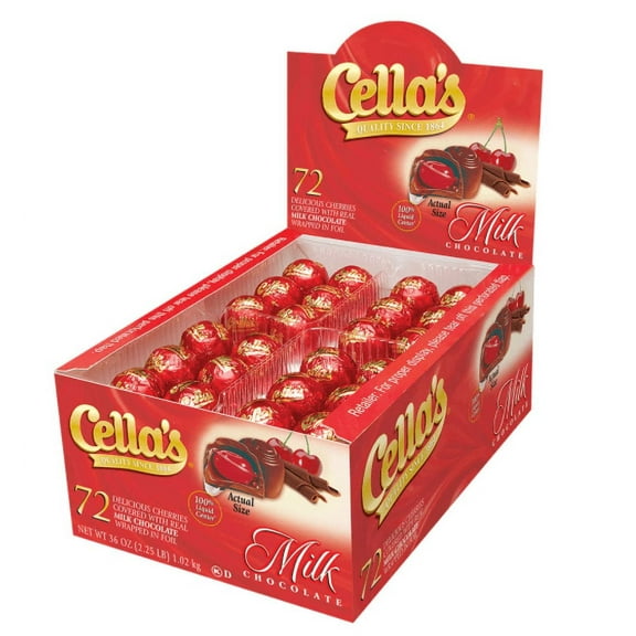 Cella's Milk Chocolate Covered Cherries, 72-Count Box