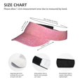 thumbnail image 3 of Fotbe Sparkly Pink Glitter Visera Deportiva con Diseño, Gorra Abierta Ajustable de Algodón para Mujer y Hombre, 3 of 7