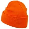 thumbnail image 3 of Halloween Goofy Jack o Lantern Embroidered Long Beanie - Orange OSFM, 3 of 5