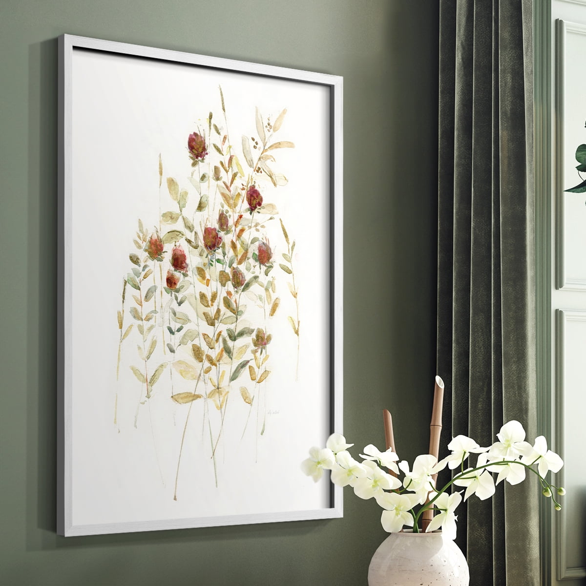 Wildflower Breeze I Framed Print - Solid Wood in Single Picture Frame Solid Wood 2 Framed Print