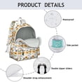 thumbnail image 4 of White Sunflower Backpack for School,Cute School Bag,Schoolbag with Adjustable Shoulder Straps & Padded Back,13.4"x11"x4.7", 4 of 6